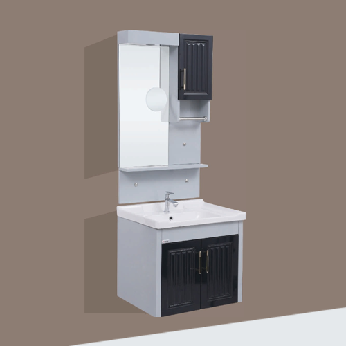 Qone KT6660N Vanity Cabinet with Basin, Zoom Mirror, LED Lighting, and Door LED (60 x 48 x 50 cm) KT6660N