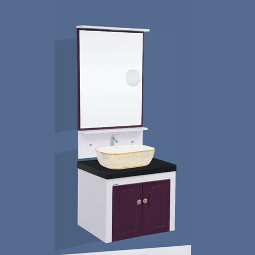 Qone KT1455W Cabinet without Basin, LED Lighting, and Zoom Mirror (60 x 48 x 50 cm) KT1455W