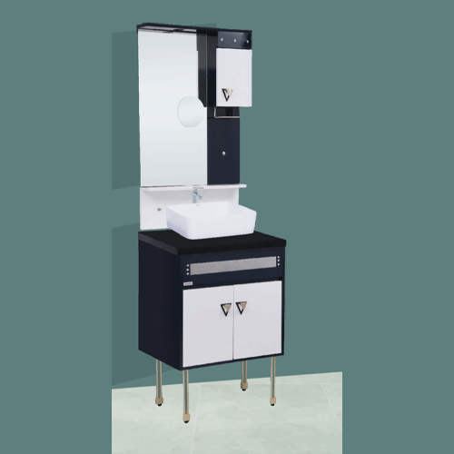 Qone FM9090W Vanity Cabinet without Basin, LED Lighting, and Zoom Mirror (60 x 48 x 80 cm) FM9090W