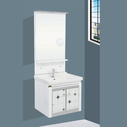 Qone KT1272N Vanity Cabinet with Basin, LED Lighting, and Zoom Mirror (60 x 48 x 50 cm) KT1272N