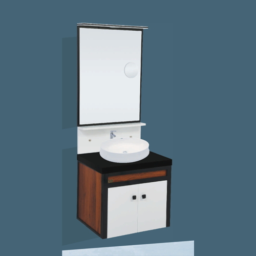 Qone KT1525W Vanity Cabinet without Basin, LED Lighting, and Mirror (60 x 46 cm) KT1525W