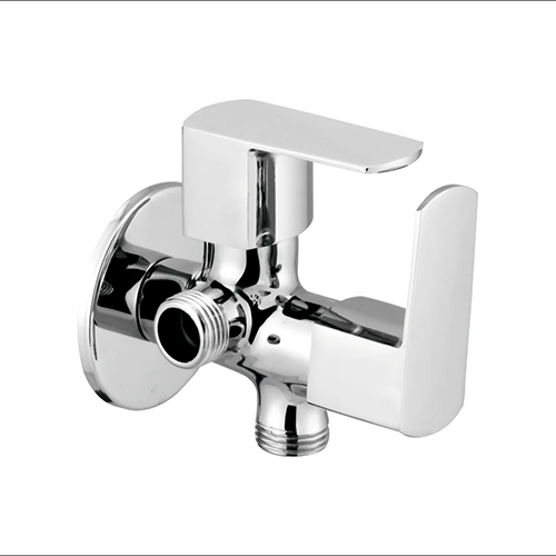 IRWA CUBA 2-Way Angle Cock – Wall Mounted Brass Faucet with Silver Chrome Finish IRWA CUBA