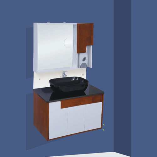 Qone KTX7788W Vanity Cabinet without Basin, LED Lighting, Door LED, and Zoom Mirror (80 x 48 x 52 cm) KTX7788W