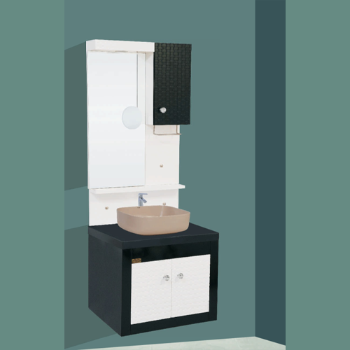 Qone KT2710W Vanity Cabinet without Basin, LED Lighting, and Zoom Mirror (60 x 48 x 50 cm) KT2710W