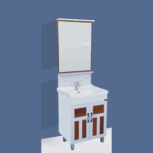 Qone FM7341N Vanity Cabinet with Basin, LED Lighting, and Zoom Mirror (60 x 48 x 80 cm) FM7341N