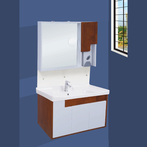 Qone KTX7788N Vanity Cabinet with Basin, LED Lighting, Door LED, and Zoom Mirror (80 x 48 x 52 cm) KTX7788N