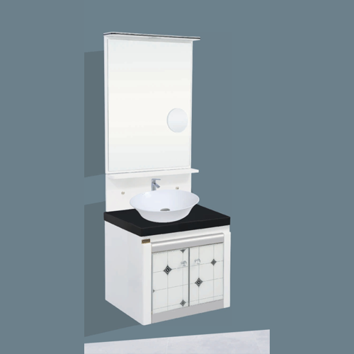 Qone KT1272W Vanity Cabinet without Basin, LED Lighting, and Zoom Mirror (60 x 48 x 50 cm) KT1272W