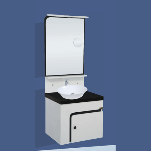 Qone KT2018W Vanity Cabinet without Basin, LED Lighting, and Zoom Mirror (60 x 48 x 50 cm) KT2018W