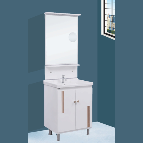 Qone FM3030N Vanity Cabinet with Basin, LED Lighting, and Zoom Mirror (60 x 48 x 80 cm) FM3030N