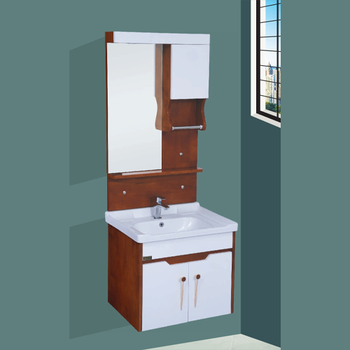 Qone KTX 4440N Vanity Cabinet with Basin, LED Lighting, and Zoom Mirror (60 x 48 x 50 cm) KTX4440N