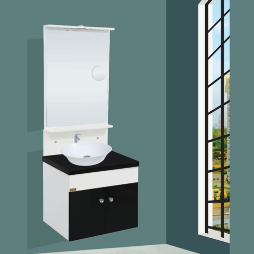 Qone KT 1222W Counter Top Cabinet without Basin - 60 x 48 x 50 cm | LED Lights, Zoom Mirror & Soft Close Hinges KT 1222W